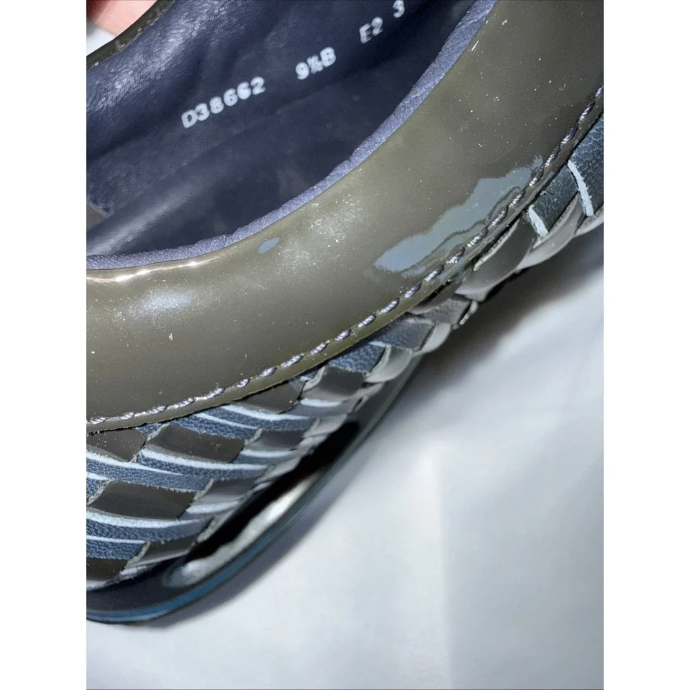 Cole Haan NikeAir Bria Women's 9.5 B Patent Leather Woven Oxford Lace Sneakers